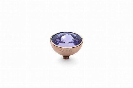 Qudo Rose Gold Topper Bottone 11.5mm - Tanzanite